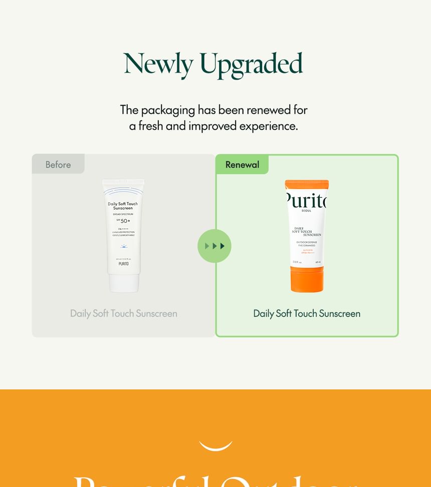 Purito SEOUL - Cremă solară Daily Soft Touch Versiunea 2024 60 ml