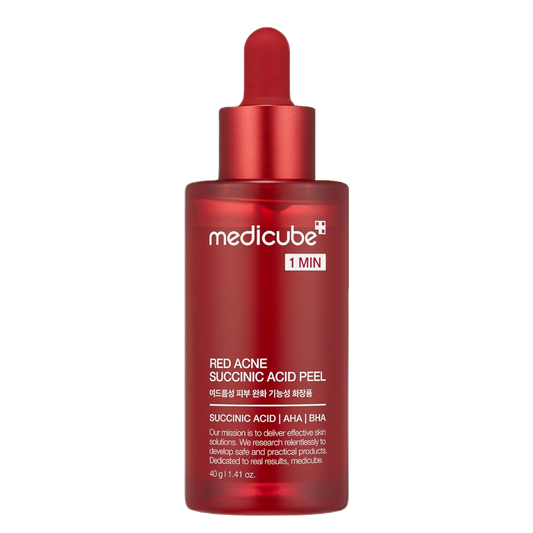 Medicube - Red Acne Succinic Acid Peel (AHA+BHA+Succinic Acid), Wash-off Resurfacing Serum, Best for bumpy, breakout-prone skin, Korean Skincare - 40g Корейска Козметика За Лице, 
Висок Клас Корейска Козметика, 
Професионална Корейска Козметика,
