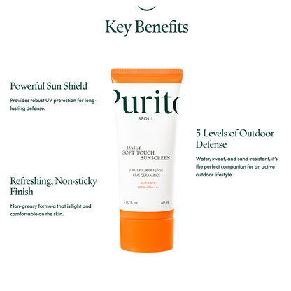 Purito SEOUL - Cremă solară Daily Soft Touch Versiunea 2024 60 ml