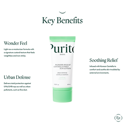 Purito SEOUL - Wonder Releaf Centella Daily Sun Lotion SPF50+ PA++++ 60ml